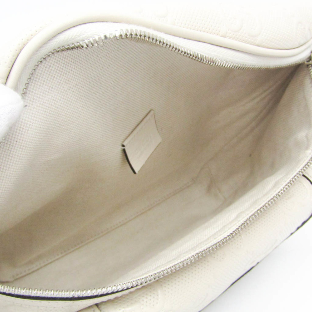 GUCCI White Leather Fanny Pack - Picture 3 of 16